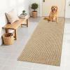 imageOLANLY Dog Door Mat for Muddy Paws 48x30 Ultra Absorbent Chenille Mud Doormat NonSlip Washable and Dirt Trapping Doormat for Indoor Entryway QuickDry Indoor Pet Bed Mats for Dogs GreyBeige