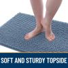 imageOLANLY Dog Door Mat for Muddy Paws 48x30 Ultra Absorbent Chenille Mud Doormat NonSlip Washable and Dirt Trapping Doormat for Indoor Entryway QuickDry Indoor Pet Bed Mats for Dogs GreyAiry Blue