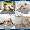 imageOLANLY Dog Door Mat for Muddy Paws 48x30 Ultra Absorbent Chenille Mud Doormat NonSlip Washable and Dirt Trapping Doormat for Indoor Entryway QuickDry Indoor Pet Bed Mats for Dogs GreyGrey