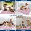 imageOLANLY Dog Door Mat for Muddy Paws 48x30 Ultra Absorbent Chenille Mud Doormat NonSlip Washable and Dirt Trapping Doormat for Indoor Entryway QuickDry Indoor Pet Bed Mats for Dogs GreyDusty Rose
