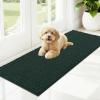 imageOLANLY Dog Door Mat for Muddy Paws 48x30 Ultra Absorbent Chenille Mud Doormat NonSlip Washable and Dirt Trapping Doormat for Indoor Entryway QuickDry Indoor Pet Bed Mats for Dogs GreyBlackish Green