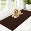 imageOLANLY Dog Door Mat for Muddy Paws 48x30 Ultra Absorbent Chenille Mud Doormat NonSlip Washable and Dirt Trapping Doormat for Indoor Entryway QuickDry Indoor Pet Bed Mats for Dogs GreyBrown