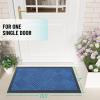 imageOLANLY Front Door Mat Outside Entrance 295x17 Absorbent Heavy Duty Sturdy Natural Rubber Doormat Indoor Outdoor Stain and Fade Resistant NonSlip Low Profile Floor Mat for Entryway Grey DiamondOcean Blue Diamond