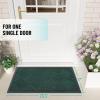 imageOLANLY Front Door Mat Outside Entrance 295x17 Absorbent Heavy Duty Sturdy Natural Rubber Doormat Indoor Outdoor Stain and Fade Resistant NonSlip Low Profile Floor Mat for Entryway Grey DiamondBlack Green Diamond