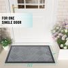 imageOLANLY Front Door Mat Outside Entrance 295x17 Absorbent Heavy Duty Sturdy Natural Rubber Doormat Indoor Outdoor Stain and Fade Resistant NonSlip Low Profile Floor Mat for Entryway Grey DiamondCharcoal Gray Diamond