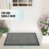 imageOLANLY Front Door Mat Outside Entrance 295x17 Absorbent Heavy Duty Sturdy Natural Rubber Doormat Indoor Outdoor Stain and Fade Resistant NonSlip Low Profile Floor Mat for Entryway Grey DiamondModern Gray Diamond