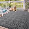 imageOLANLY Front Door Mat Outside Entrance 295x17 Absorbent Heavy Duty Sturdy Natural Rubber Doormat Indoor Outdoor Stain and Fade Resistant NonSlip Low Profile Floor Mat for Entryway Grey DiamondGrey Diamond