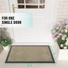 imageOLANLY Front Door Mat Outside Entrance 295x17 Absorbent Heavy Duty Sturdy Natural Rubber Doormat Indoor Outdoor Stain and Fade Resistant NonSlip Low Profile Floor Mat for Entryway Grey DiamondBeige Diamond