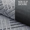 imageOLANLY Front Door Mat Outside Entrance 295x17 Absorbent Heavy Duty Sturdy Natural Rubber Doormat Indoor Outdoor Stain and Fade Resistant NonSlip Low Profile Floor Mat for Entryway Grey DiamondCharcoal Gray Diamond