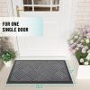 imageOLANLY Front Door Mat Outside Entrance 295x17 Absorbent Heavy Duty Sturdy Natural Rubber Doormat Indoor Outdoor Stain and Fade Resistant NonSlip Low Profile Floor Mat for Entryway Grey DiamondGrey Diamond
