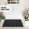 imageOLANLY Front Door Mat Outside Entrance 295x17 Absorbent Heavy Duty Sturdy Natural Rubber Doormat Indoor Outdoor Stain and Fade Resistant NonSlip Low Profile Floor Mat for Entryway Grey DiamondBlack Diamond
