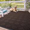 imageOLANLY Front Door Mat Outside Entrance 295x17 Absorbent Heavy Duty Sturdy Natural Rubber Doormat Indoor Outdoor Stain and Fade Resistant NonSlip Low Profile Floor Mat for Entryway Grey DiamondBrown Diamond