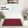 imageOLANLY Front Door Mat Outside Entrance 295x17 Absorbent Heavy Duty Sturdy Natural Rubber Doormat Indoor Outdoor Stain and Fade Resistant NonSlip Low Profile Floor Mat for Entryway Grey DiamondBlack Red Diamond