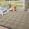 imageOLANLY Front Door Mat Outside Entrance 295x17 Absorbent Heavy Duty Sturdy Natural Rubber Doormat Indoor Outdoor Stain and Fade Resistant NonSlip Low Profile Floor Mat for Entryway Grey DiamondBeige Diamond