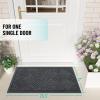 imageOLANLY Front Door Mat Outside Entrance 295x17 Absorbent Heavy Duty Sturdy Natural Rubber Doormat Indoor Outdoor Stain and Fade Resistant NonSlip Low Profile Floor Mat for Entryway Grey DiamondBlack Gray Diamond