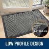 imageOLANLY Front Door Mat Outside Entrance 295x17 Absorbent Heavy Duty Sturdy Natural Rubber Doormat Indoor Outdoor Stain and Fade Resistant NonSlip Low Profile Floor Mat for Entryway Grey DiamondModern Gray Diamond
