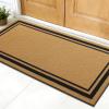 imageOLANLY Front Door Mat Low Profile Doormat Stain and Fade Resistant Easy to Clean for Indoor and Outdoor Entrances Patio Porch or Entryway Brown 30x17 Inch Home Sweet HomeBrown