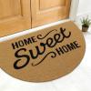 imageOLANLY Front Door Mat Low Profile Doormat Stain and Fade Resistant Easy to Clean for Indoor and Outdoor Entrances Patio Porch or Entryway Brown 30x17 Inch Home Sweet HomeBrown