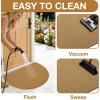imageOLANLY Front Door Mat Low Profile Doormat Stain and Fade Resistant Easy to Clean for Indoor and Outdoor Entrances Patio Porch or Entryway Brown 30x17 Inch Home Sweet HomeBrown