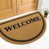 imageOLANLY Front Door Mat Low Profile Doormat Stain and Fade Resistant Easy to Clean for Indoor and Outdoor Entrances Patio Porch or Entryway Brown 30x17 Inch Home Sweet HomeBrown