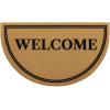 imageOLANLY Front Door Mat Low Profile Doormat Stain and Fade Resistant Easy to Clean for Indoor and Outdoor Entrances Patio Porch or Entryway Brown 30x17 Inch Home Sweet HomeBrown