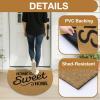 imageOLANLY Front Door Mat Low Profile Doormat Stain and Fade Resistant Easy to Clean for Indoor and Outdoor Entrances Patio Porch or Entryway Brown 30x17 Inch Home Sweet HomeBrown