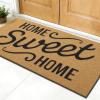 imageOLANLY Front Door Mat Low Profile Doormat Stain and Fade Resistant Easy to Clean for Indoor and Outdoor Entrances Patio Porch or Entryway Brown 30x17 Inch Home Sweet HomeBrown