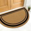 imageOLANLY Front Door Mat Low Profile Doormat Stain and Fade Resistant Easy to Clean for Indoor and Outdoor Entrances Patio Porch or Entryway Brown 30x17 Inch Home Sweet HomeBrown