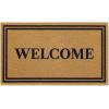 imageOLANLY Front Door Mat Low Profile Doormat Stain and Fade Resistant Easy to Clean for Indoor and Outdoor Entrances Patio Porch or Entryway Brown 30x17 Inch Home Sweet HomeBrown