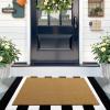 imageOLANLY Front Door Mat Low Profile Doormat Stain and Fade Resistant Easy to Clean for Indoor and Outdoor Entrances Patio Porch or Entryway Brown 30x17 Inch Home Sweet HomeBrown
