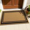 imageOLANLY Front Door Mat Low Profile Doormat Stain and Fade Resistant Easy to Clean for Indoor and Outdoor Entrances Patio Porch or Entryway Brown 30x17 Inch Home Sweet HomeBrown