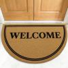 imageOLANLY Front Door Mat Low Profile Doormat Stain and Fade Resistant Easy to Clean for Indoor and Outdoor Entrances Patio Porch or Entryway Brown 30x17 Inch Home Sweet HomeBrown