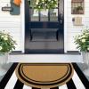 imageOLANLY Front Door Mat Low Profile Doormat Stain and Fade Resistant Easy to Clean for Indoor and Outdoor Entrances Patio Porch or Entryway Brown 30x17 Inch Home Sweet HomeBrown