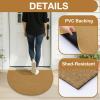 imageOLANLY Front Door Mat Low Profile Doormat Stain and Fade Resistant Easy to Clean for Indoor and Outdoor Entrances Patio Porch or Entryway Brown 30x17 Inch Home Sweet HomeBrown