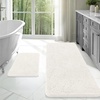 image:imageOLANLY Bathroom Rugs Sets 2 Piece Soft Absorbent Chenille Bath Mats and UShaped Contour Toilet Mat Area Rug Set Machine Washable Bath Carpet Home Decor Accessories 30x2024x20 GreyIvory