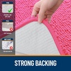 image:imageOLANLY Bathroom Rugs Sets 2 Piece Soft Absorbent Chenille Bath Mats and UShaped Contour Toilet Mat Area Rug Set Machine Washable Bath Carpet Home Decor Accessories 30x2024x20 GreyHot Pink