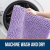 image:imageOLANLY Bathroom Rugs Sets 2 Piece Soft Absorbent Chenille Bath Mats and UShaped Contour Toilet Mat Area Rug Set Machine Washable Bath Carpet Home Decor Accessories 30x2024x20 GreyLavender