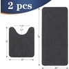 image:imageOLANLY Bathroom Rugs Sets 2 Piece Soft Absorbent Chenille Bath Mats and UShaped Contour Toilet Mat Area Rug Set Machine Washable Bath Carpet Home Decor Accessories 30x2024x20 GreyDark Grey