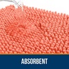 image:imageOLANLY Bathroom Rugs Sets 2 Piece Soft Absorbent Chenille Bath Mats and UShaped Contour Toilet Mat Area Rug Set Machine Washable Bath Carpet Home Decor Accessories 30x2024x20 GreyCoral