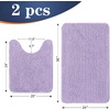 image:imageOLANLY Bathroom Rugs Sets 2 Piece Soft Absorbent Chenille Bath Mats and UShaped Contour Toilet Mat Area Rug Set Machine Washable Bath Carpet Home Decor Accessories 30x2024x20 GreyLavender