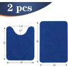 image:imageOLANLY Bathroom Rugs Sets 2 Piece Soft Absorbent Chenille Bath Mats and UShaped Contour Toilet Mat Area Rug Set Machine Washable Bath Carpet Home Decor Accessories 30x2024x20 GreyRoyal Blue