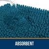 image:imageOLANLY Bathroom Rugs Sets 2 Piece Soft Absorbent Chenille Bath Mats and UShaped Contour Toilet Mat Area Rug Set Machine Washable Bath Carpet Home Decor Accessories 30x2024x20 GreyPeacock Blue
