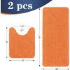 image:imageOLANLY Bathroom Rugs Sets 2 Piece Soft Absorbent Chenille Bath Mats and UShaped Contour Toilet Mat Area Rug Set Machine Washable Bath Carpet Home Decor Accessories 30x2024x20 GreyOrange
