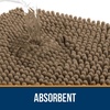 image:imageOLANLY Bathroom Rugs Sets 2 Piece Soft Absorbent Chenille Bath Mats and UShaped Contour Toilet Mat Area Rug Set Machine Washable Bath Carpet Home Decor Accessories 30x2024x20 GreyTan