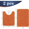 image:imageOLANLY Bathroom Rugs Sets 2 Piece Soft Absorbent Chenille Bath Mats and UShaped Contour Toilet Mat Area Rug Set Machine Washable Bath Carpet Home Decor Accessories 30x2024x20 GreyClay