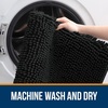 image:imageOLANLY Bathroom Rugs Sets 2 Piece Soft Absorbent Chenille Bath Mats and UShaped Contour Toilet Mat Area Rug Set Machine Washable Bath Carpet Home Decor Accessories 30x2024x20 GreyBlack