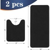image:imageOLANLY Bathroom Rugs Sets 2 Piece Soft Absorbent Chenille Bath Mats and UShaped Contour Toilet Mat Area Rug Set Machine Washable Bath Carpet Home Decor Accessories 30x2024x20 GreyBlack