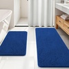 image:imageOLANLY Bathroom Rugs Sets 2 Piece Soft Absorbent Chenille Bath Mats and UShaped Contour Toilet Mat Area Rug Set Machine Washable Bath Carpet Home Decor Accessories 30x2024x20 GreyRoyal Blue