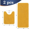 image:imageOLANLY Bathroom Rugs Sets 2 Piece Soft Absorbent Chenille Bath Mats and UShaped Contour Toilet Mat Area Rug Set Machine Washable Bath Carpet Home Decor Accessories 30x2024x20 GreyGolden Yellow