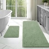 image:imageOLANLY Bathroom Rugs Sets 2 Piece Soft Absorbent Chenille Bath Mats and UShaped Contour Toilet Mat Area Rug Set Machine Washable Bath Carpet Home Decor Accessories 30x2024x20 GreySage Green